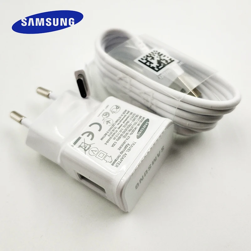 

Samsung Charger EU Plug Travel Wall Adapter 5V 2A Charge 1.5M Type C Cable for Galaxy S10 S8 S9 Plus A3 A5 A7 2017 Note 9 8 7