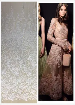 

Latest African SYJ-1748 lace Embroidered Quality African Mesh Tulle Net Lace Fabric African Lace For Party