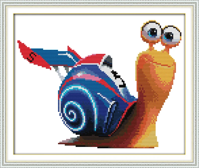

Snail, counted printed on fabric DMC 14CT 11CT Cross Stitch kits,embroidery needlework Sets Home Decor