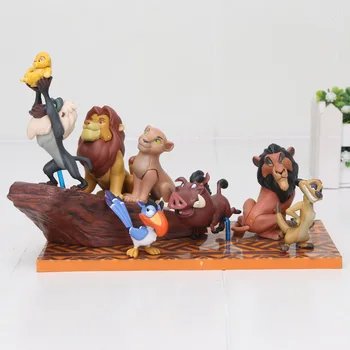 

6pcs/set Anime Lion Mufasa Pumbaa Rafiki Timon king PVC Figures Model Toys 4-7cm