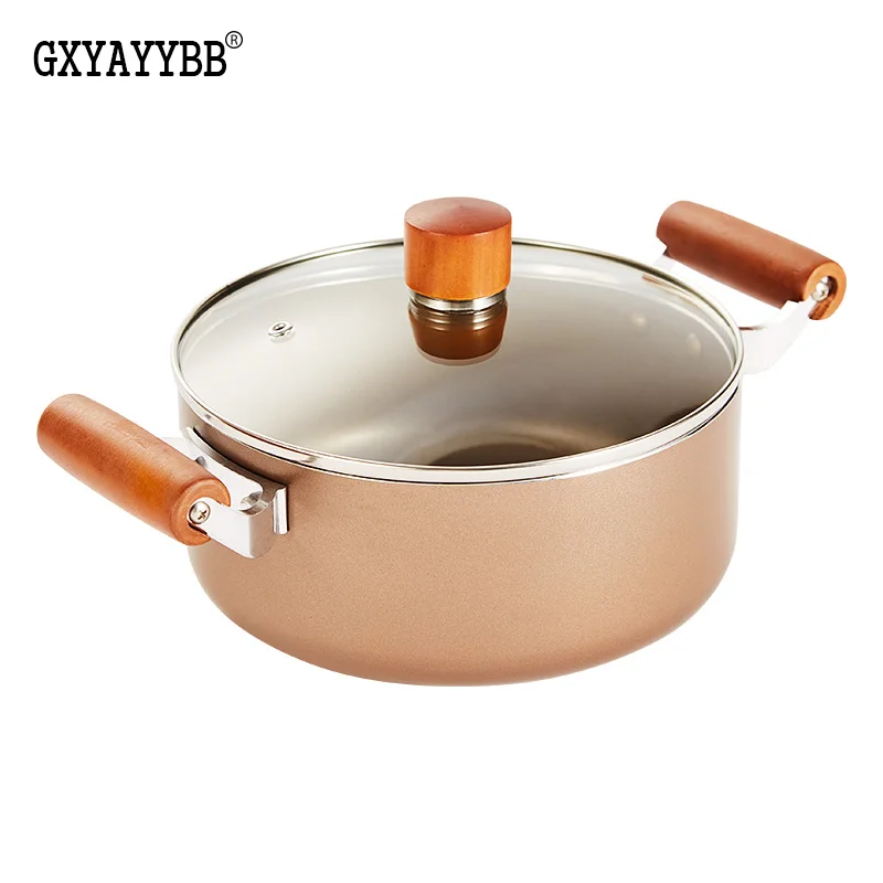 

Japanese Hot Aluminium Alloy Baby food supplement milk pot 16CM Nonstick Pan Non-stick General Use for Gas and Induction Cooker