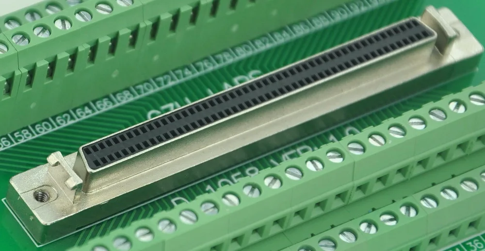 Крепление на din рейку 100 pin полушаг/0 05 &quotFemale Модуль интерфейса DSUB SCSI|mount rail|din mounting