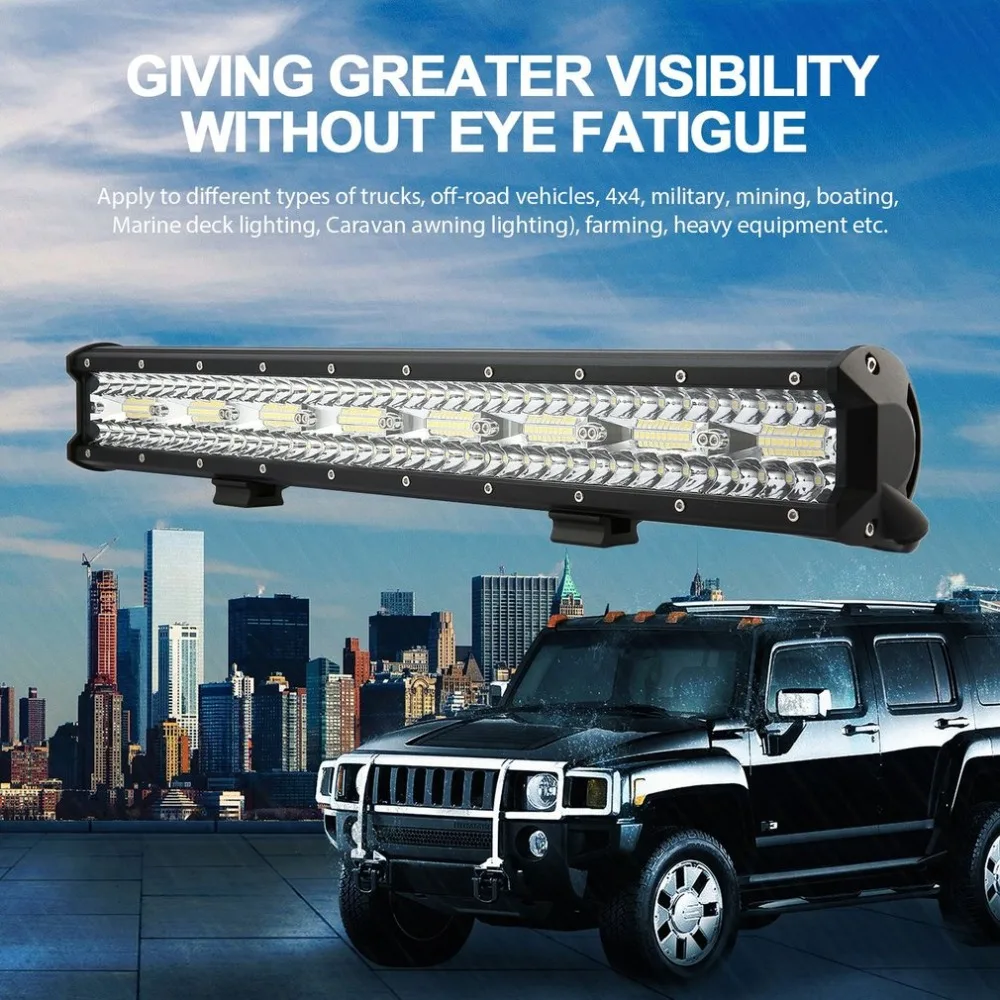 

23inch LED Light Bar Flood Driving Lamp Offroad for Off-road Vehicles 4WD 4x4 Truck JEEP SUV Mining Boating Marine Deck Light