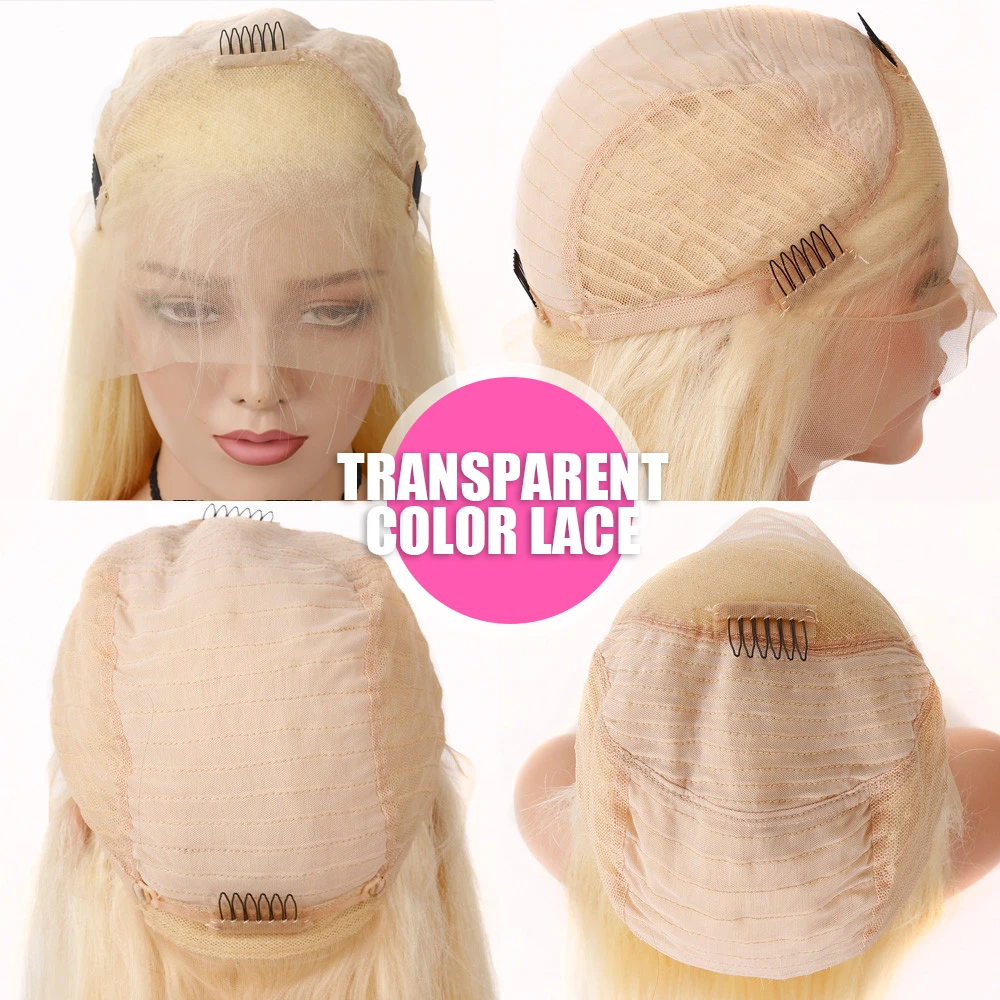 #613 Blond Lace Front Wigs 150% Density Lace Wigs For Women Remy Brazilian Straight Human Hair Wigs With Baby Hair HCDIVA