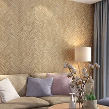 Papel de pared de imitación de bambú Beige Vintage chino, papel de pared moderno para pasillo de Hotel de rayas simples, papeles pintados de paja en relieve