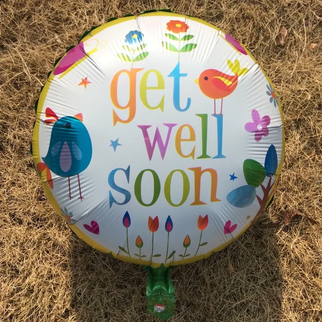 smeil helium ballon get well balloons foil getwell ballon get well soon
