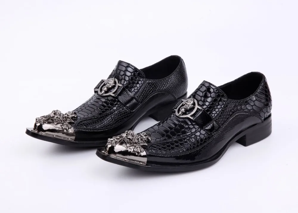 Плюс размеры 38–46 мужская одежда свадебные туфли для Для мужчин из натуральной кожи с острым металлическим носком Туфли без каблуков скольжения на Лоферы для женщин ручной работы Обувь шнурованная для женщин Весна