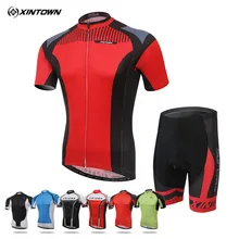 Велоспорт летний комплект Для мужчин короткий рукав Велосипедный спорт комплект дышащая быстросохнущая езда на велосипеде Джерси и Шорты для женщин с 3D Pad Велоспорт