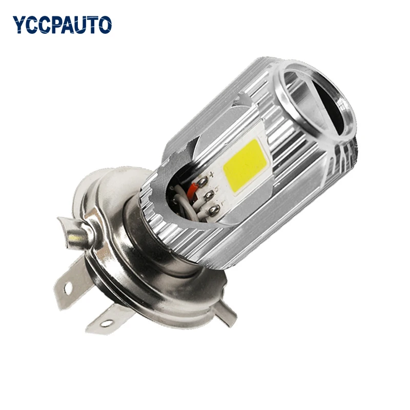 

Gfoloza Motorcycle Headlight White Moped Scooter Motorbike Outdoor Lighting Head Lamp H4 Led DC 12V-80V 8W 1000LM 6000K 1pcs