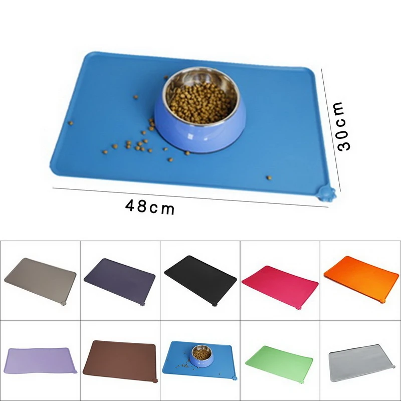 Lovely Silicone Dog Paw Shape Cup Placemat Pet Cleaning Feeding Dish
