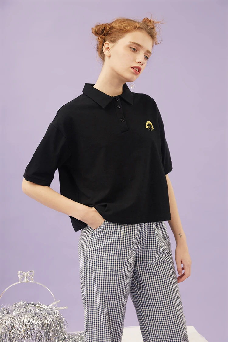 女性シャツ綿かわいい女の子刺繍半袖レディースブラックポロシャツルースプレッピースタイル新夏 Women Polo Shirt Womens Polo Style Shirtswomens Polo Shirts Cotton Aliexpress 女性シャツ綿かわいい女の子刺繍半袖レディースブラックポロシャツルースプレッピースタイル新夏 Women Polo Shirt Womens Polo Style Shirtswomens Polo Shirts Cotton Aliexpress