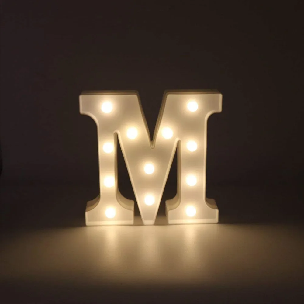 

Creative 3D A-Z Letter LED Light White Light Up Decoration Symbol Indoor WALL Decoration Wedding Party Window Display Light