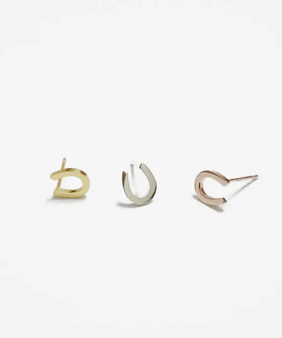 10pair Fashion Lucky Horseshoe Stud Earrings Horse Shoe Hoof 10pair Fashion Lucky Horseshoe Stud Earrings Horse Shoe Hoof Cute Letter Alphabet Initial U In From Jewelry
