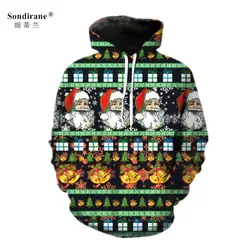 Sondirane Новая мода Рождественский подарок дерево 3D печатных Повседневное кофты Пуловеры с длинным рукавом Для женщин/Для мужчин Одежда в