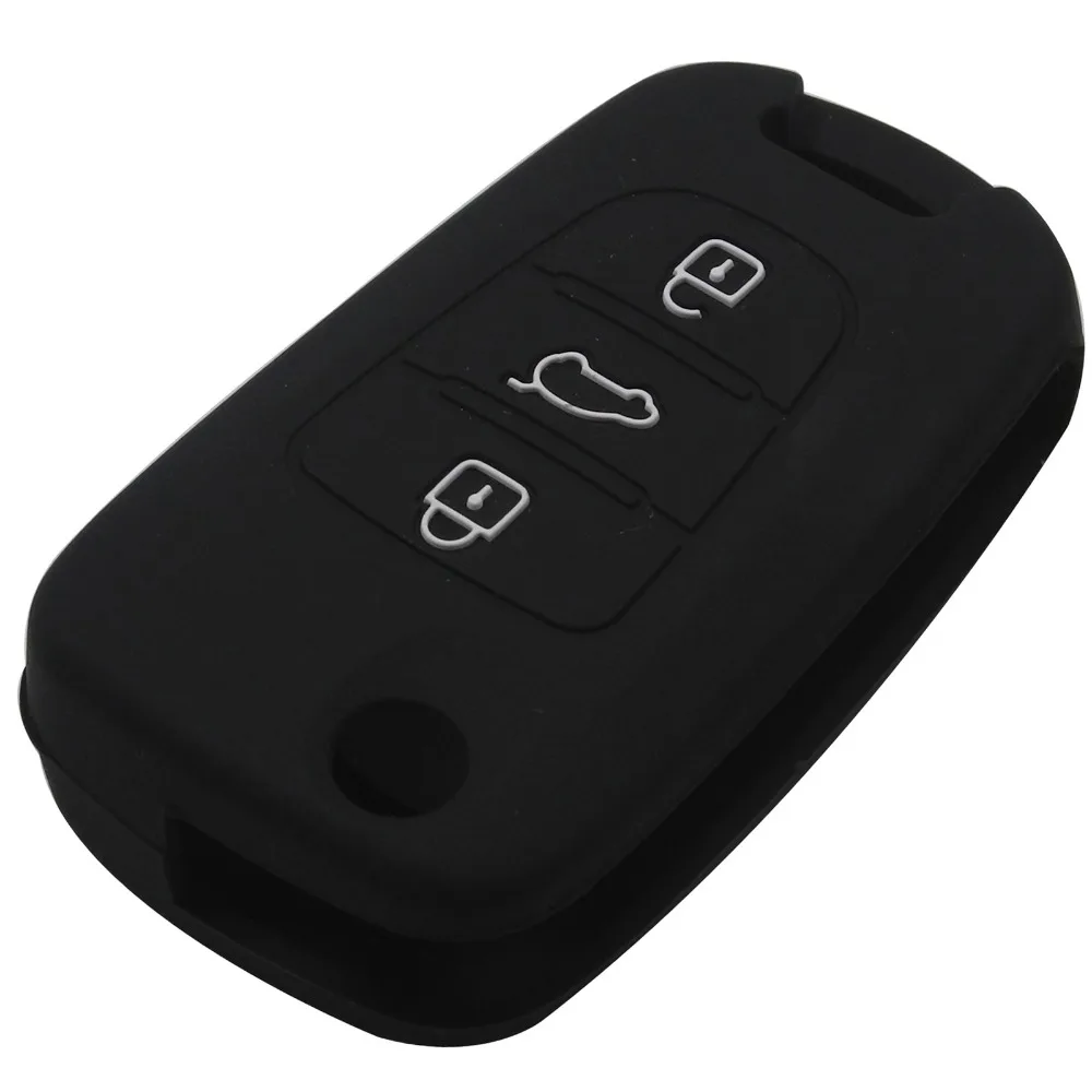 Jingyuqin 30 шт./лот силиконовый чехол для ключей Kia RIO K2 K5 Sportage Sorento fit Hyundai i20 i30 i35 iX20 iX35