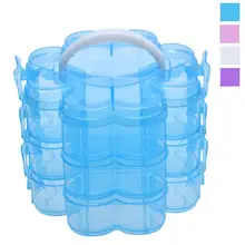 Beauty Girl 1PC Three Layer Detachable Lattice Storage Box Plastic Storage Oct 15