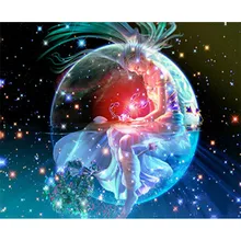 5D Diy алмазная живопись вышивка крестиком Эльф девушка полная алмазная живопись мозаика значок на заказ фото и Прямая