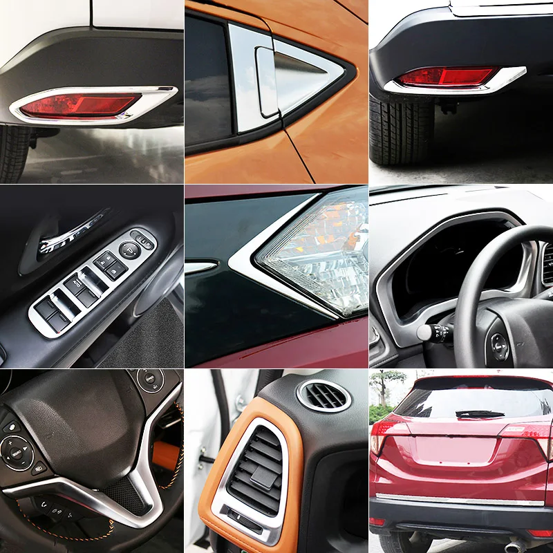 Для Honda HR V HRV Vezel 2016 2017 2018 Хромированная передняя и задняя противотуманная фара