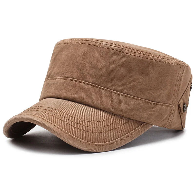 [NORTHWOOD] однотонная Черная кепка с плоским верхом для мужчин и женщин, кепка в стиле милитари, летняя солнцезащитная Кепка для папы, Кепка для водителя грузовика - Цвет: khaki
