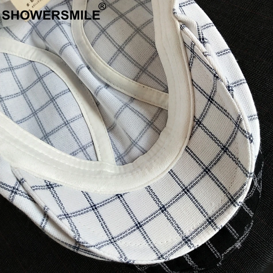 SHOWERSMILE, повседневная мужская кепка, летняя, льняная, берет, шапка, мужская, в клетку, серая, гусиная лапка, дышащая Кепка, s бренд, Duckbill, кепки для езды