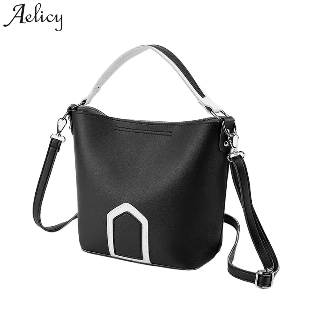 Aelicy High Quality Women's Fashion Bucket Bags Women Pu Leather Shoulder Bag New Design Hasp