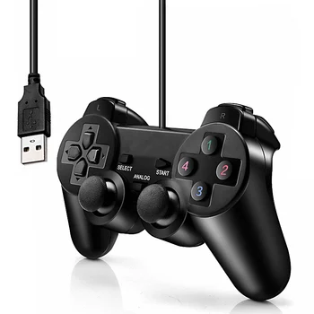 

Gamepad for PC Vibration Joystick Wired USB Controller For PC Computer Laptop For WinXP/Win7/Win8/Win10 For Vista Black Game Pad