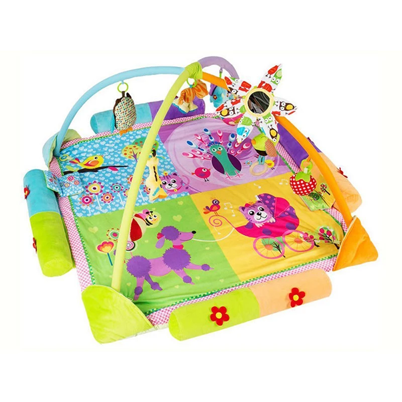 

Musical Play Rug Baby Toys Fitness Activities with Beautiful Cushion Flowers Style Rug