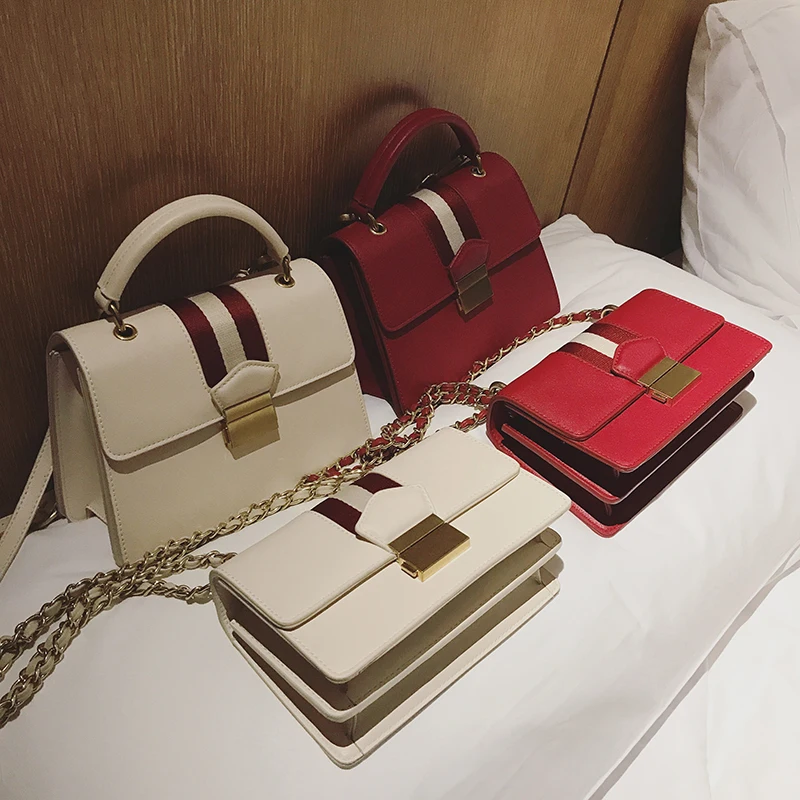 

New Casual Women Leather Corssbody Bag Female Chains Shoulder Bag Luxury Brand Ladies Flap Bags Girl Messenger Bags Bolsos Mujer