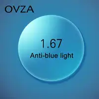 Ovza 1.67 Ultra thin Myopic lenses Aspheric lenses Myopic Nearsighted Glasses Lens Anti blue ray glasses Anti-Fatigue Customized