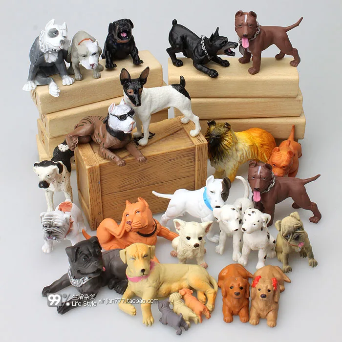mini ABS resin Simulation figure animal toy model dogs ornaments model