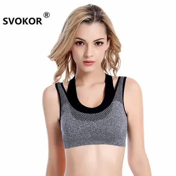 

SVOKOR S/M/L/XL 6Colors Women's Push Up Bra Fake Two Pice Bra Professional Fashion Seamless Absorb Sweat Slim Bralette
