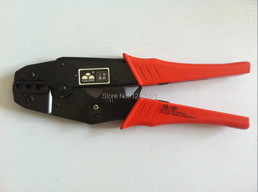

HS-103 One Hand Mini European Style Crimping Plier Crimper For Insulated Terminals Square mm 1.2.6