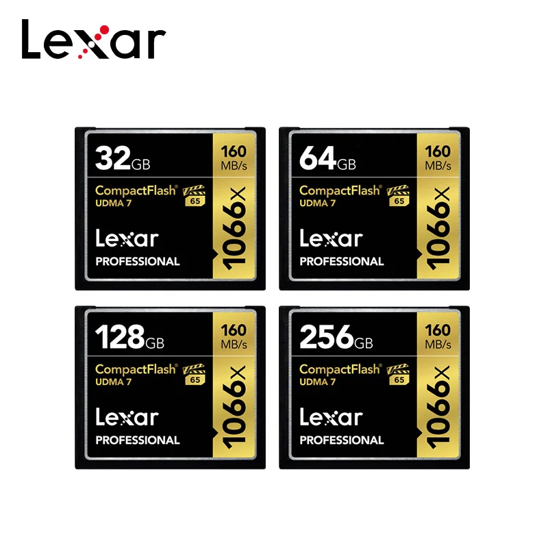 Дешевый Оригинальный Lexar CF карта 160 МБ с. с. бренд 1066x32 Гб 64 Гб 128 ГБ 256 ГБ карта CompactFlash UDMA 7 карта памяти для камеры Hd видеокамера
