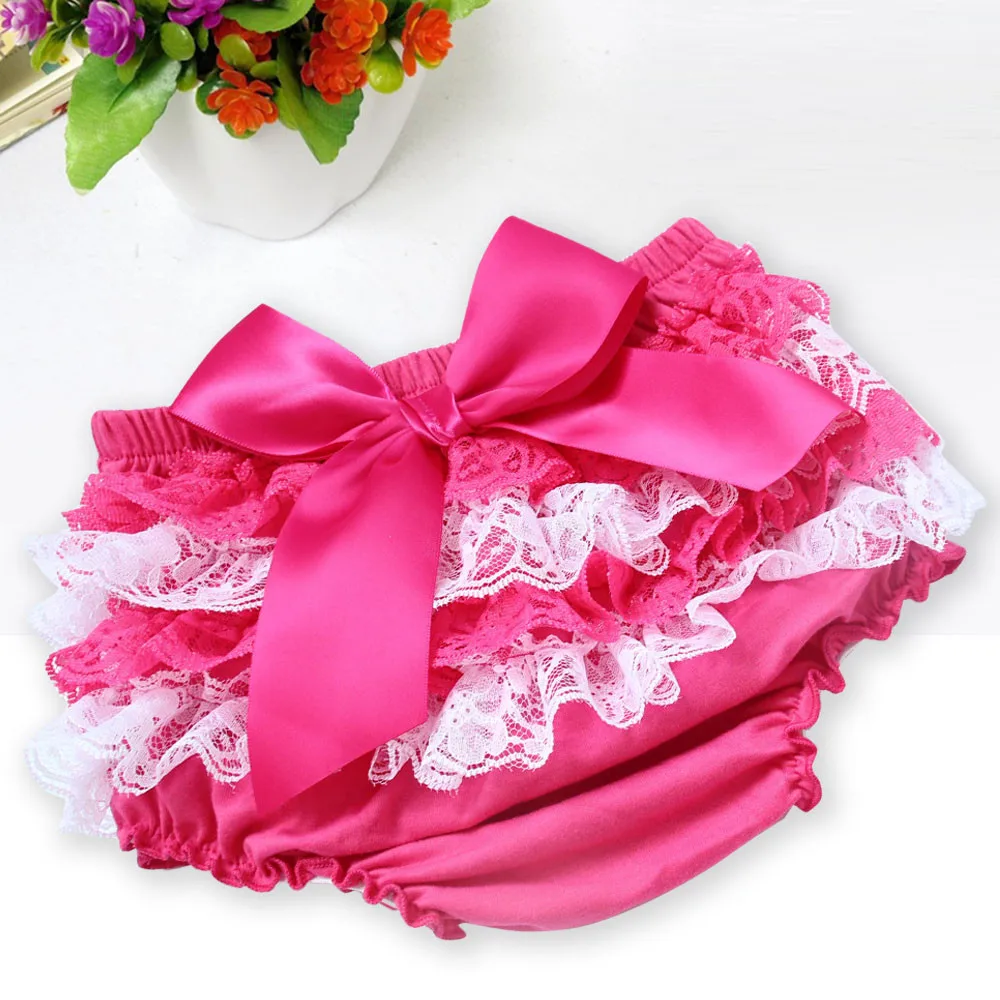 Toddler Baby Infant Girl Lace Ruffle Bloomer Nappy Underwear Panty