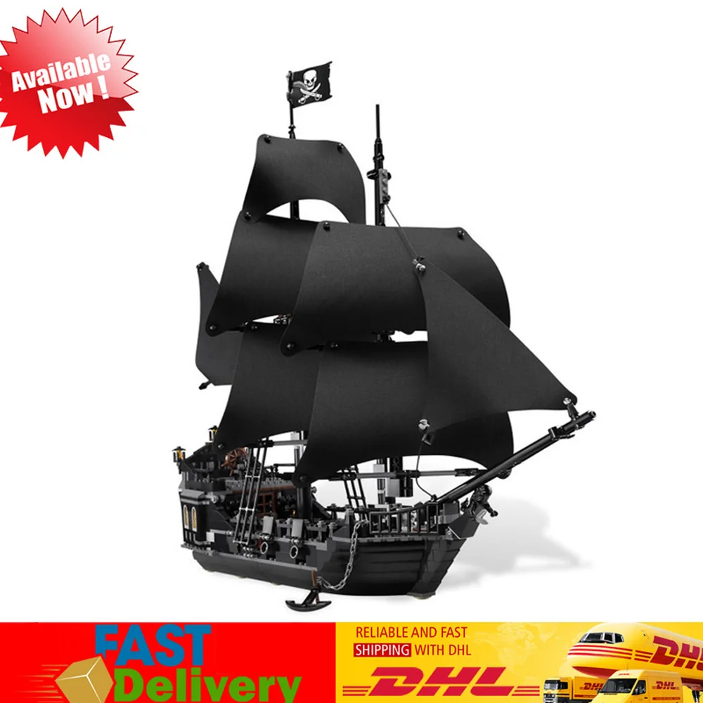 Классический творческий Пираты Карибского моря Черная жемчужина корабль модель строительные блоки кирпичи игрушки подарки, совместимые