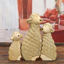 Фарфоровая фигурка Овцы ручной работы керамика Jumbuck ягненка миниатюрный год рождения Декор ручной работы подарок орнамент аксессуары