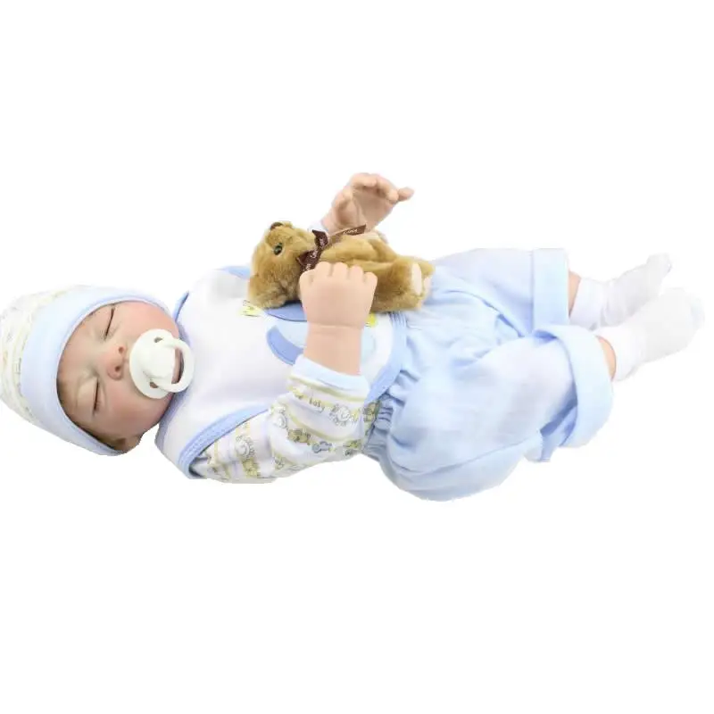 Fashion 20 Inch Reborn Baby Boy Full Silicone Vinyl Newborn Babies Lifleike Toy With Rooted Hair Kids Birthday Xmas Gift full-silicone-baby : image Fashion 20 Inch Reborn Baby Boy Full Silicone Vinyl Newborn Babies Lifleike Toy With Rooted Hair Kids Birthday Xmas Gift full-silicone-baby