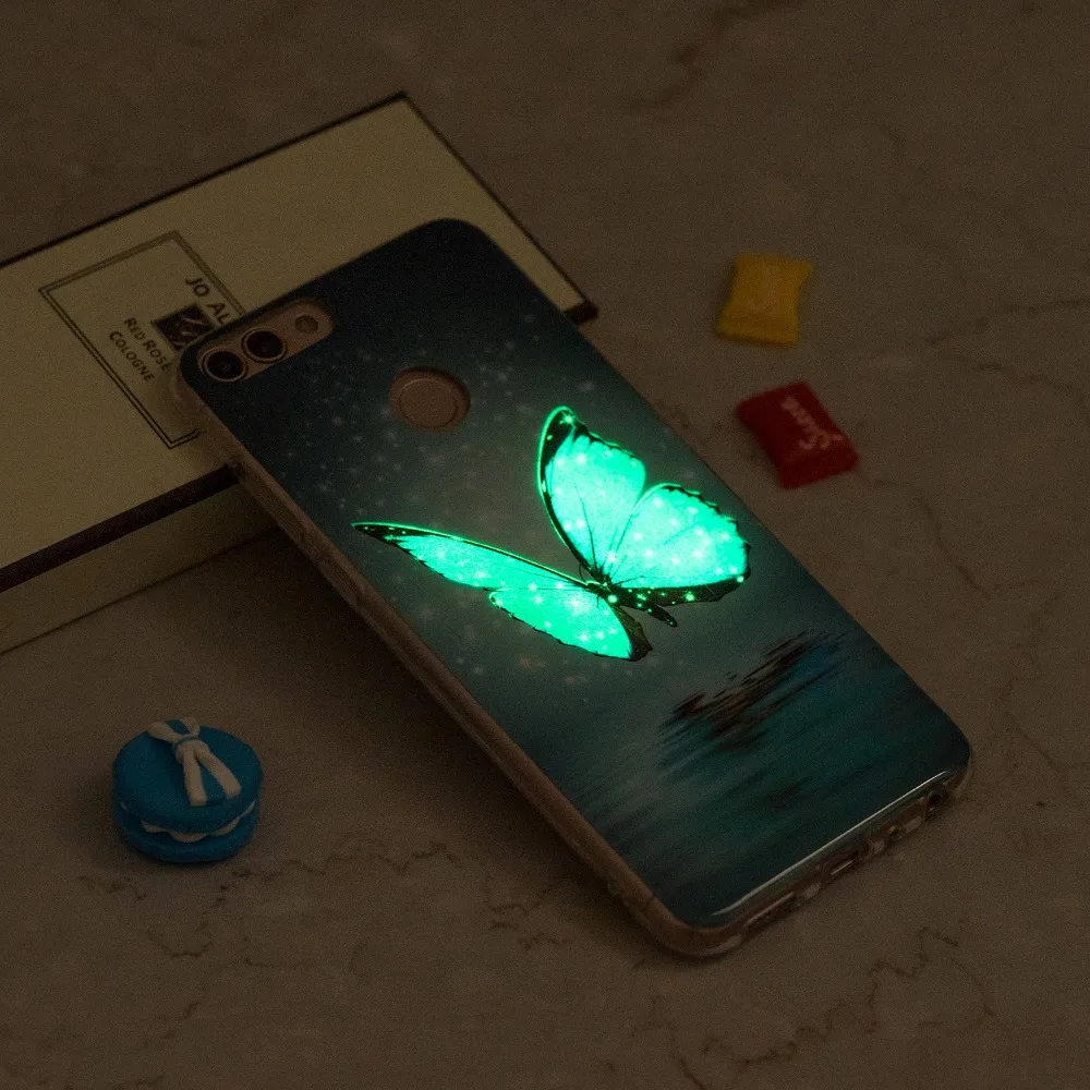 Night Luminous Case for coque Huawei P Smart / Enjoy 7S Silicone Cover P20 Pro |