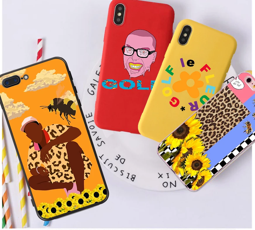 flower boy tyler the creator Candy Color TPU Case phone For iphoneX 7 8 XS XR XSMAX Pink Red Yellow purple White Cover