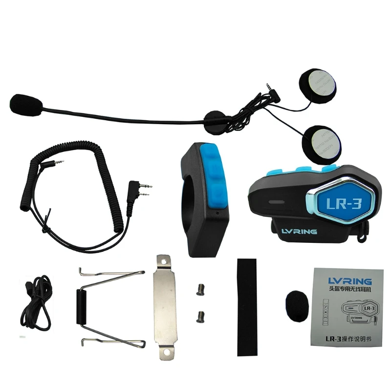 

LR-3 Bluetooth Motorcyle Motorbike Helmet Interphone Intercom Headset System New -PC Friend