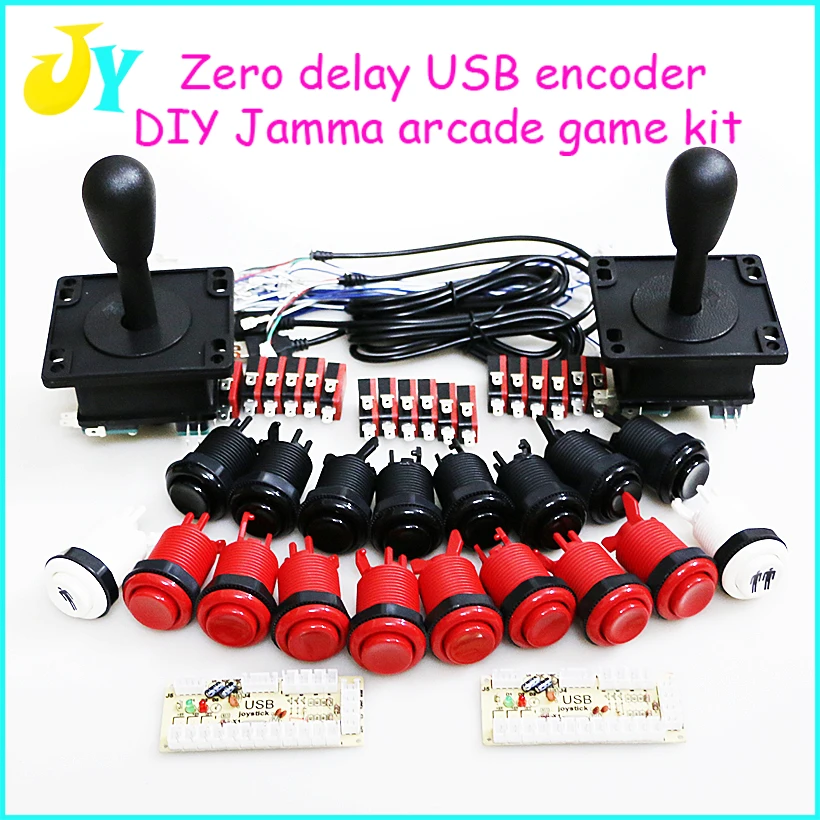 Jamma аркадный Шкаф DIY Kit Нулевая задержка USB аркадный контроллер для подключения к ПК Джойстик в американском стиле 4/8 кнопки