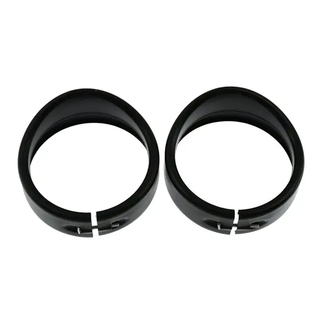 7" Chrome/black Headlight Headlamp Trim Ring for 4.5 inch Fog light