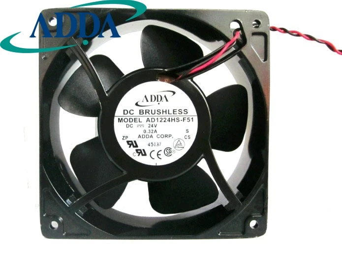 2pcs AD1224HS-F51 12038 12cm 120mm 24V 0.32A metal cooling fan