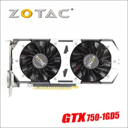 Оригинальный использовать ZOTAC GeForce GTX 750-1GD5 Графика карты HA для NVIDIA GT700 GeForce GTX 750 1 г видео карты 128bit GDDR5 GTX750