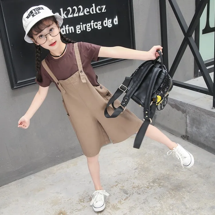 الأميرة الاطفال البدلة الطفلات مجموعات الملابس 2018 الصيف قمم وزرة 2 أجزاء مجموعة فتاة زي القطن الأطفال الملابس 3cs510