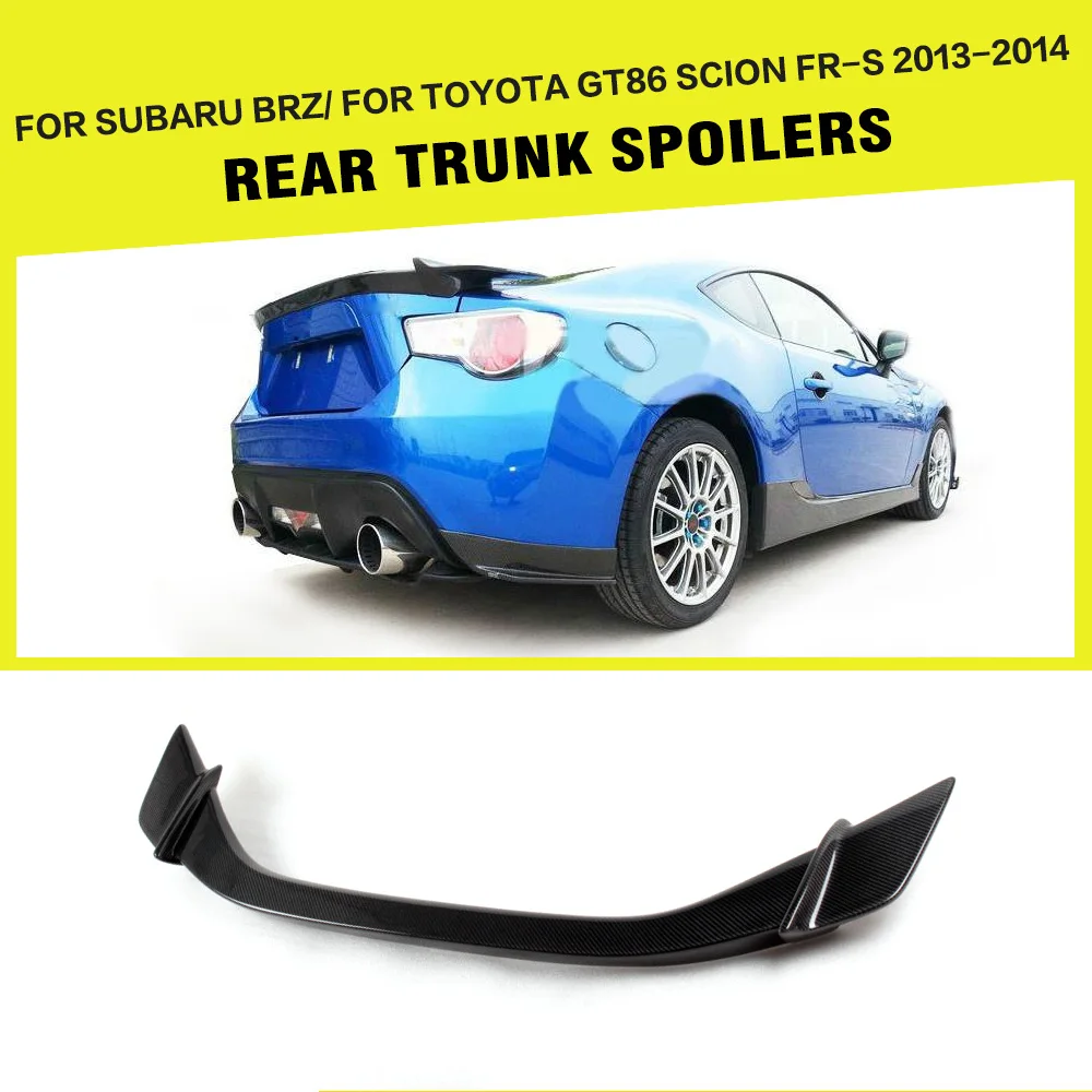 Carbon Fiber Racing Rear Trunk Spoiler Lip for Toyota GT86 2013 2014