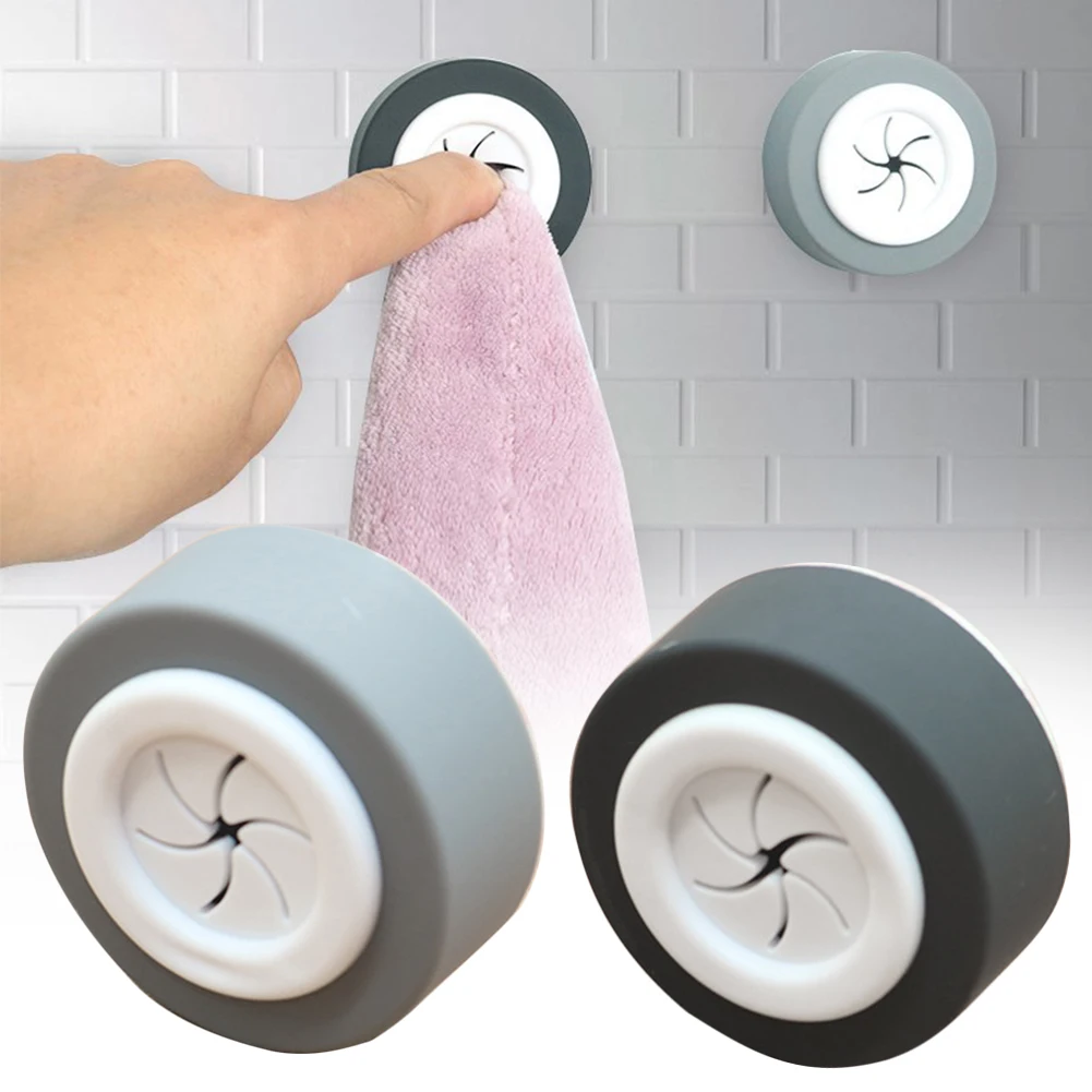 

3pcs No Drilling Hanger Kitchen Modern Wall Mount Hooks Window Bathroom Multipurpose Home Firmly Adhesive Round Towel Holder