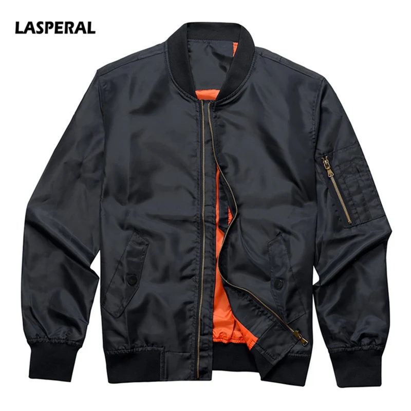 

LASPERAL Jacket 2019 Men's Thick Warm Autumn Winter Military Motorcycle Jackets Men Flight Air Force Running Jacket