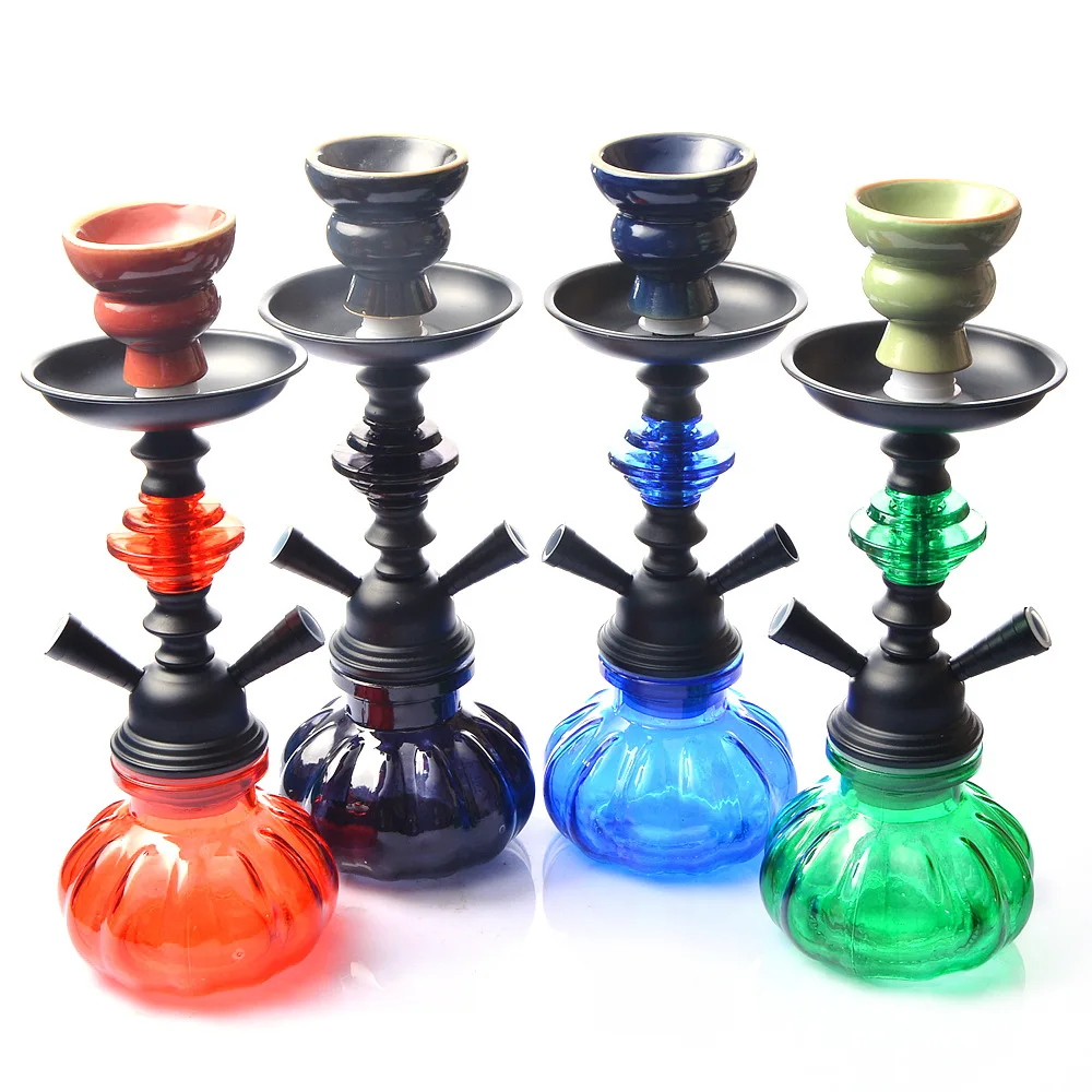 Hot Sell High Quality Cheap NEW design Double tube acrylic Hookah Set colorful Hookah Russian