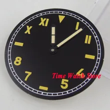 37,5 мм без логотипа черный Калифорния набрать fit механическая ETA 6497 циферблат часов+ руки D132